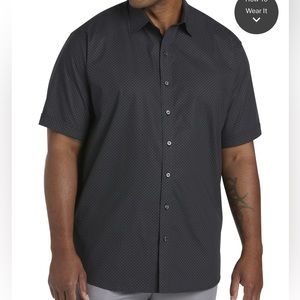 Synrgy - Medallion Print Button Down Sport Shirt 3XL